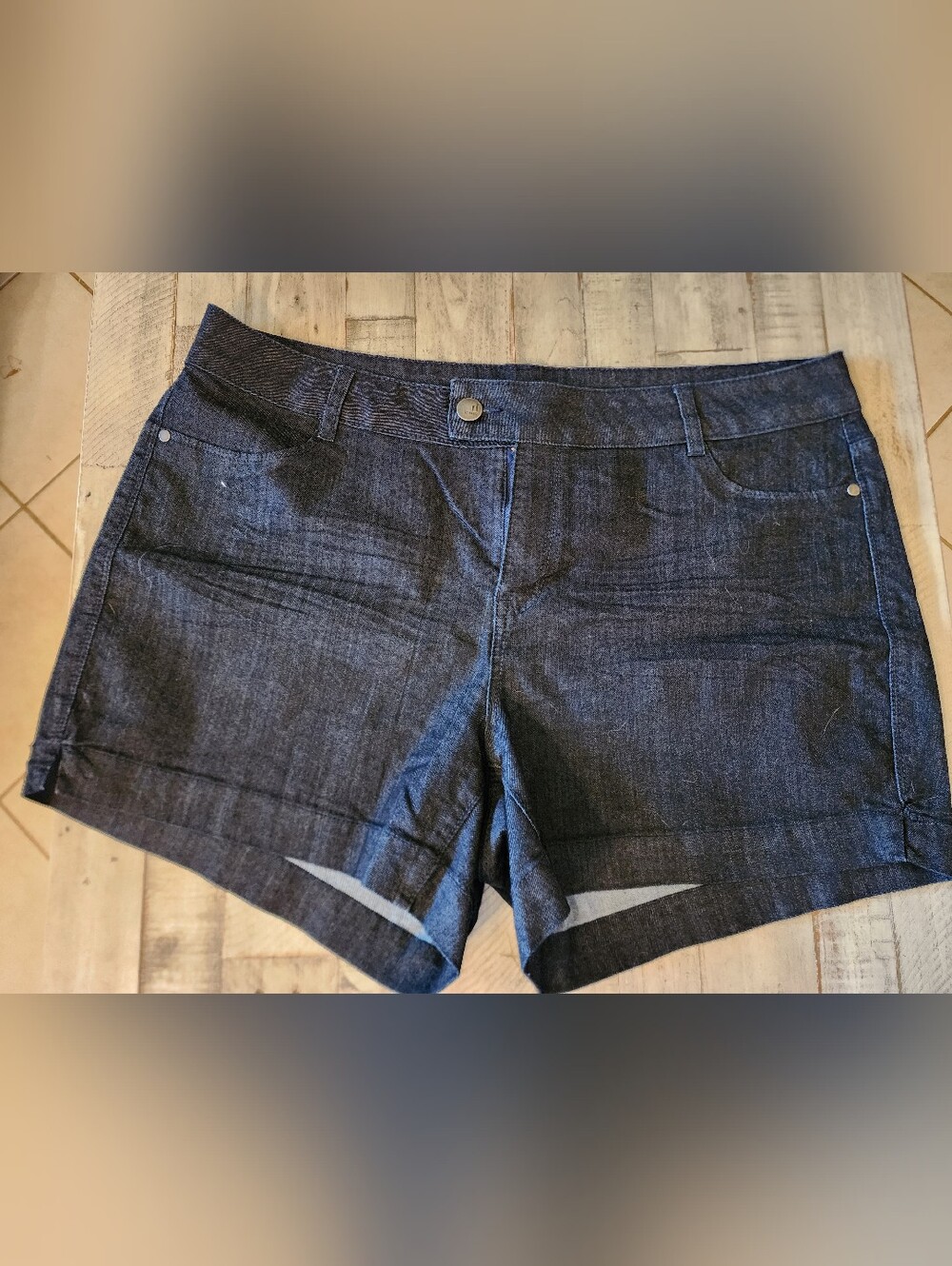 d. jeans Dark Indigo Denim Shorts